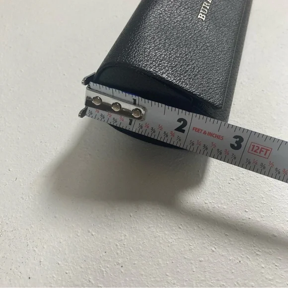 Burberry Glasses Case Black Leather Hard Shell Magnetic Close Sunglasses - Picture 5 of 9